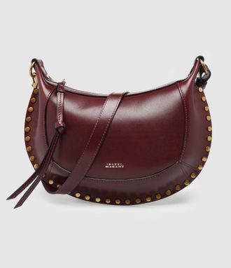 Isabel Marant Sac Oskan Moon Cuir Lisse Bordeaux
