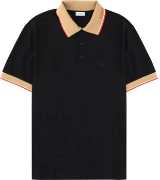 Burberry Piqu&eacute; Polo Shirt - Heren - Polos - Zwart - M - Katoen - Tops