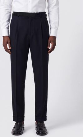 Pantaloni Torino Slim Fit Pleated Gabardine Tailored Trousers