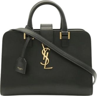 Saint Laurent Pre-owned Vintage Handbag - Dames - Vintage Handtas - Zwart - ONE Size - Leer - Vintage