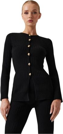 Marciano Janet Ribbed Top - Dames - Vesten - Zwart - XS - Truien & Vesten