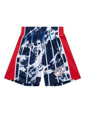 Mitchell & Ness NBA Houston Rockets 1996 Team Marble Swingman shorts - Blauw
