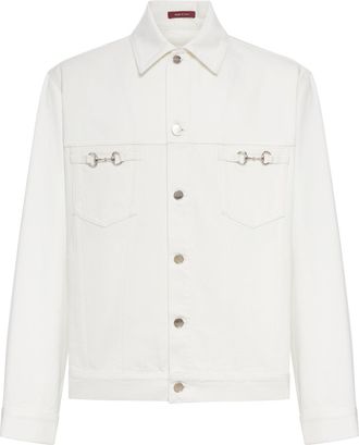 Gucci DENIM JACKET WITH HORSE DETAIL - Gucci - Man