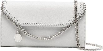 Stella McCartney Stella McCartney, Cross Body Bags, female, Gray, Size: ONE SIZE Falabella Wallet On Chain