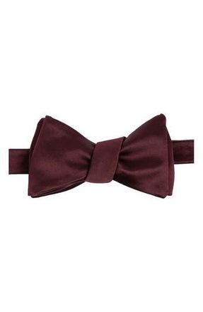 ConStruct Solid Satin Bow Tie in Wine at Nordstrom Rack