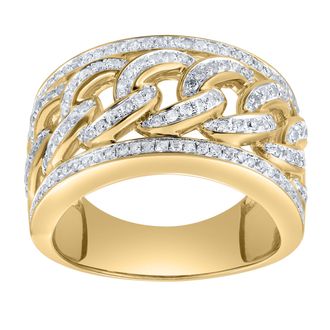 LuvMyJewelry Cubalux 0.75 Ct 14K Gold Diamond Ring