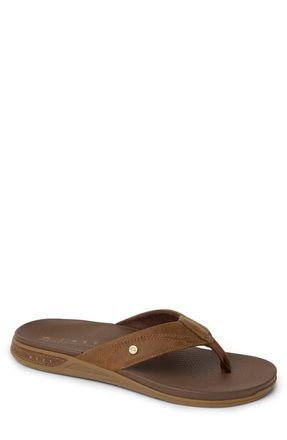 Reef Phantom Lux Leather Flip Flop in Toffee at Nordstrom, Size 11