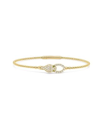 Sabrina Designs 14K 0.38 Ct. Tw. Diamond & Emerald Snake Stackable Bangle