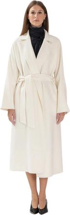 P.A.R.O.S.H. Leak Coat - Dames - Jas met riem - Beige - M - Wol - Jassen