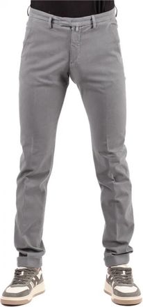 BRIGLIA 1949 Pantaloni - Heren - Slim Fit Broeken - Grijs - 2XL - Leer - Broeken