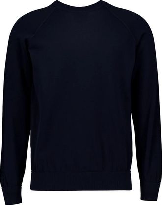 FILIPPO DE LAURENTIIS G.collo Ml Raglan - Heren - Sweatshirts - Blauw - 2XL - Katoen - Hoodies & sweatvesten