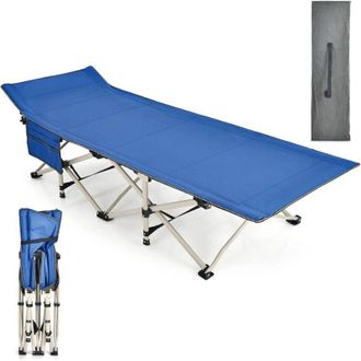 Costway Costway - Letto Pieghevole da Campeggio, Lettino in Acciaio Durevole da Viaggio con Borsa di Trasporto, Brandina per Campeggio Spiaggia Casa Ufficio