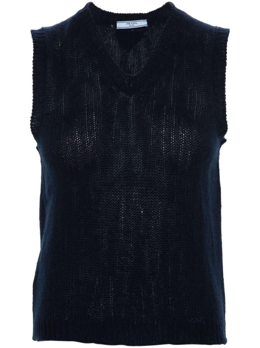 ベスト・ジレ PRADA SS24 Navy blue wool vest (P567OHSOOO14XI F0124) Blue Prada Vests: Shop up to −42% | Stylight