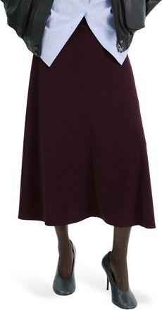 Mango Fine Knit Midi Skirt in Wine at Nordstrom, Size X-Large