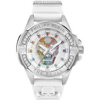 Philipp Plein The Skull Silicone Strap Watch, 41mm in Stainless Steel at Nordstrom Rack
