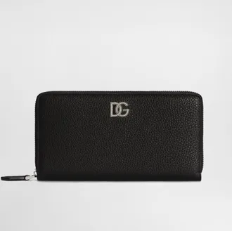 Dolce & Gabbana Calfskin Wallet With Logo - Man Wallets And Small Leather Goods Black Onesize