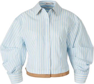 SIMKHAI striped shirt - women - Cotton - 8 - Blue