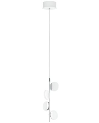 Eglo Eglo Olindra 4 Light Integrated Led Mini Pendant With White & Chrome Finish