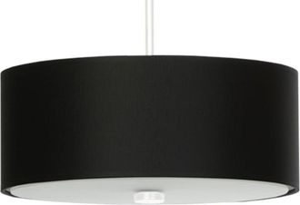 Sollux Lighting L&aacute;mpara de techo negro tela/vidrio/acero alt. 102 cm