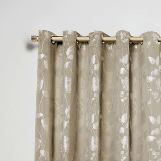 TJ Hughes Full Stop - Extendable Curtain Pole with pair of end finials in Antique Brass - TJ Hughes