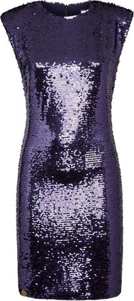 Philipp Plein sequin-embellished sleeveless dress - women - Polyester - L - Black