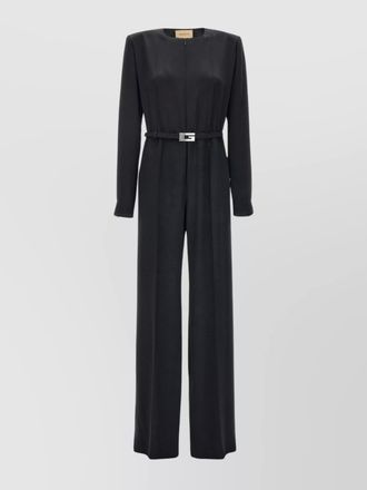 Gucci silk belted long jumpsuit