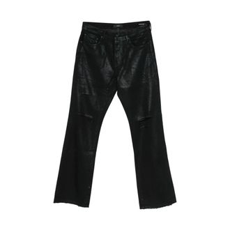 Purple Flared Jeans, male, Black, Size: W33 P026 Bootcut Raw