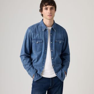 Levi's Barstow Standard Fit Western Shirt - Mens - 2XL - Blue