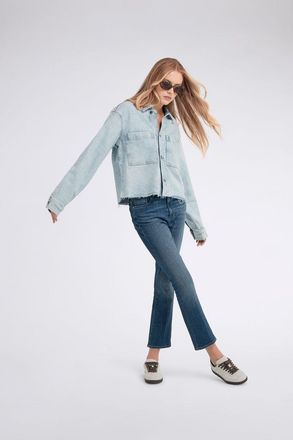 Gas Damesjeans in skinny pasvorm met uitlopende onderkant STAR CROP FLARE 69MD