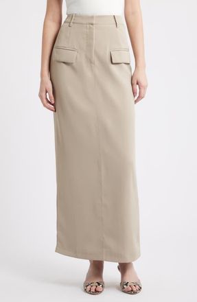 Odd Muse The Ultimate Muse Maxi Trouser Skirt in Taupe at Nordstrom, Size X-Small