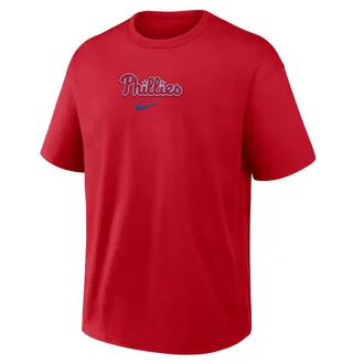 Nike Philadelphia Phillies City Name Max90 Nike Mens MLB T-Shirt in Red | 04T662QPP-20N