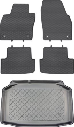 OEM Audi A1 Ii Gb Sportback Hatchback Desde 07.2018 Set - Alfombrillas De Goma Para Coche + Alfombrilla Para Maletero