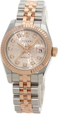 Rolex Datejust pink Stainless Steel Wristwatch (Pre-Owned)