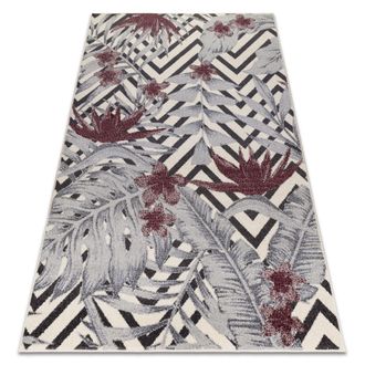RugsX Rugsx - Alfombra Heos 78540 Hojas Selva Crema/burdeos Beige 160x220 Cm