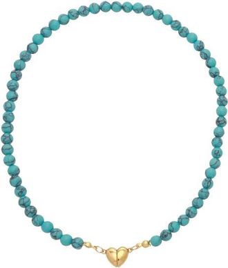 Petit Moments Celeste Beaded Choker Necklace in Gold/Turquoise at Nordstrom