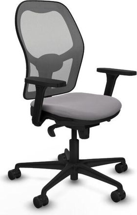 Piqueras y Crespo Piqueras Y Crespo - Jorquera Sincro Malla Gris Similpiel Gris Brazos 3d Base Nailon Ruedas 65mm Nailon