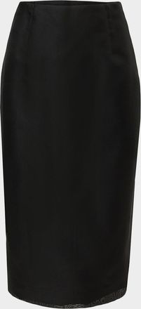 Carolina Herrera Silk Knee Length Skirt
