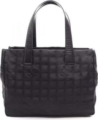 Chanel Black New Travel Line Handbag Tote Bag (Pre-Owned)