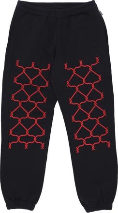 Iuter Zwarte Fleece Trainingsbroeken Elastische Taille - Heren - Sweatpants - Zwart - L - Katoen - Broeken