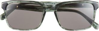 Eyebobs Seymour Glass 52mm Polarized Rectangular Sunglasses in Thyme /Basil /Polarized Grey at Nordstrom