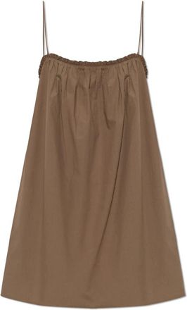 Matteau Frill Cami Mini Jurk - Dames - Korte kleedjes - Bruin - L - Katoen - Kleedjes