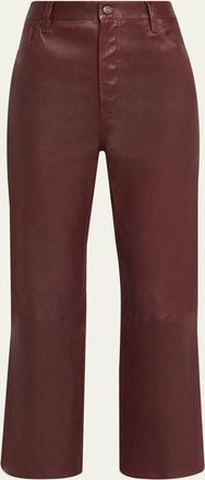 Frame Denim The Leather Reboot Crop Jeans