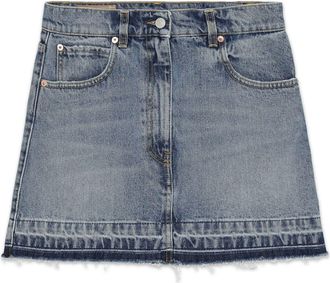 Fortela Mini Denim Skirt in Bleach Wash at Nordstrom, Size 28 Eu