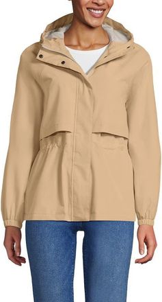 Lands End Squall Packable Rain Jacket in Champagne/ivory Latte at Nordstrom, Size X-Large P