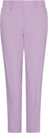 Marella Dames, Broeken, Paars, Maat: M Leer