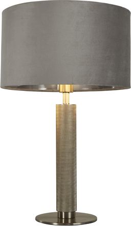 Searchlight Elegante Design Tischlampe London, Grau/Silber