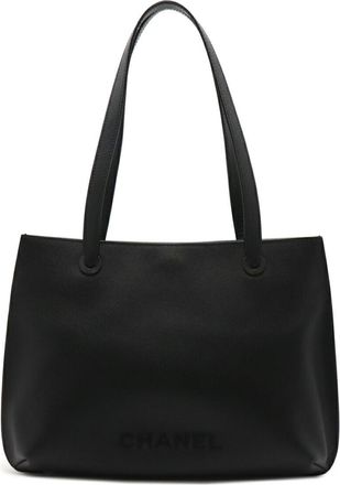 Chanel Caviar Skin Logo Tote Bag