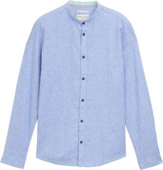 Tom Tailor Casual Hemden - Heren - Overhemden - Blauw - Maat: 2XL Katoen