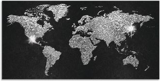 Artland Wandbild »Weltkarte Glitzer« Land- & Weltkarten 1 Stk. tlg. als Alubild, Outdoorbild, Leinwandbild, Poster, Wandaufkleber