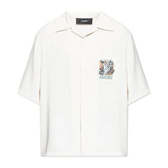 Amiri Short Sleeve Shirts, male, Beige, Size: 2XL Shirt with logo